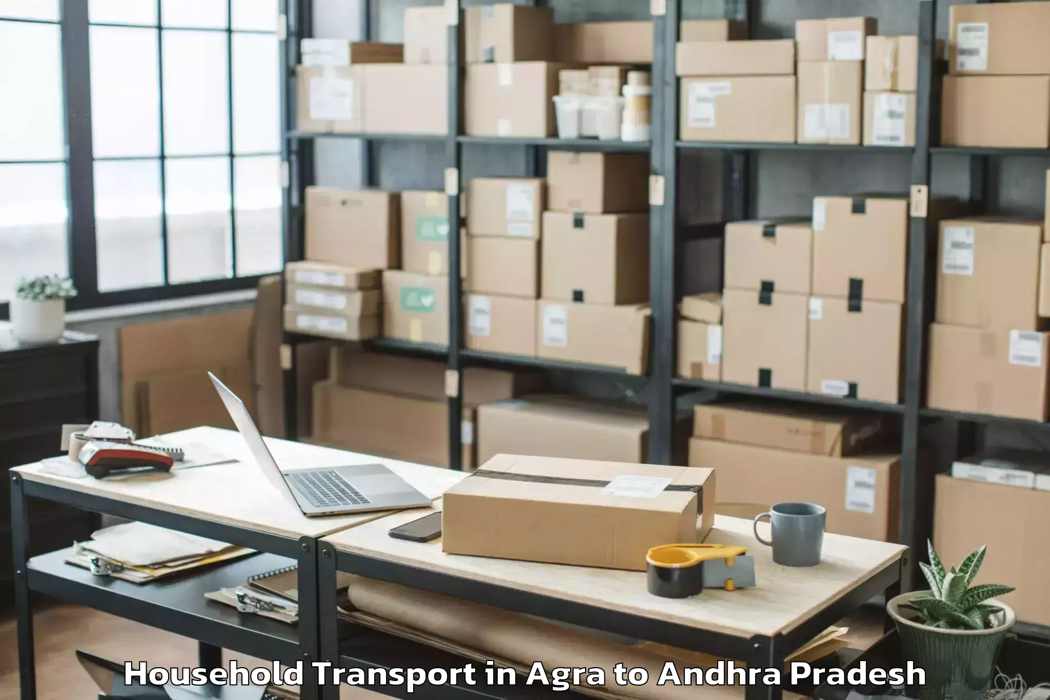 Top Agra to Laveru Household Transport Available